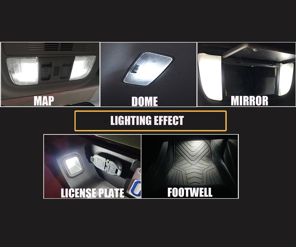 AWALITED 12-piece kit neatly arranged to show included bulbs and easy upgrade benefit