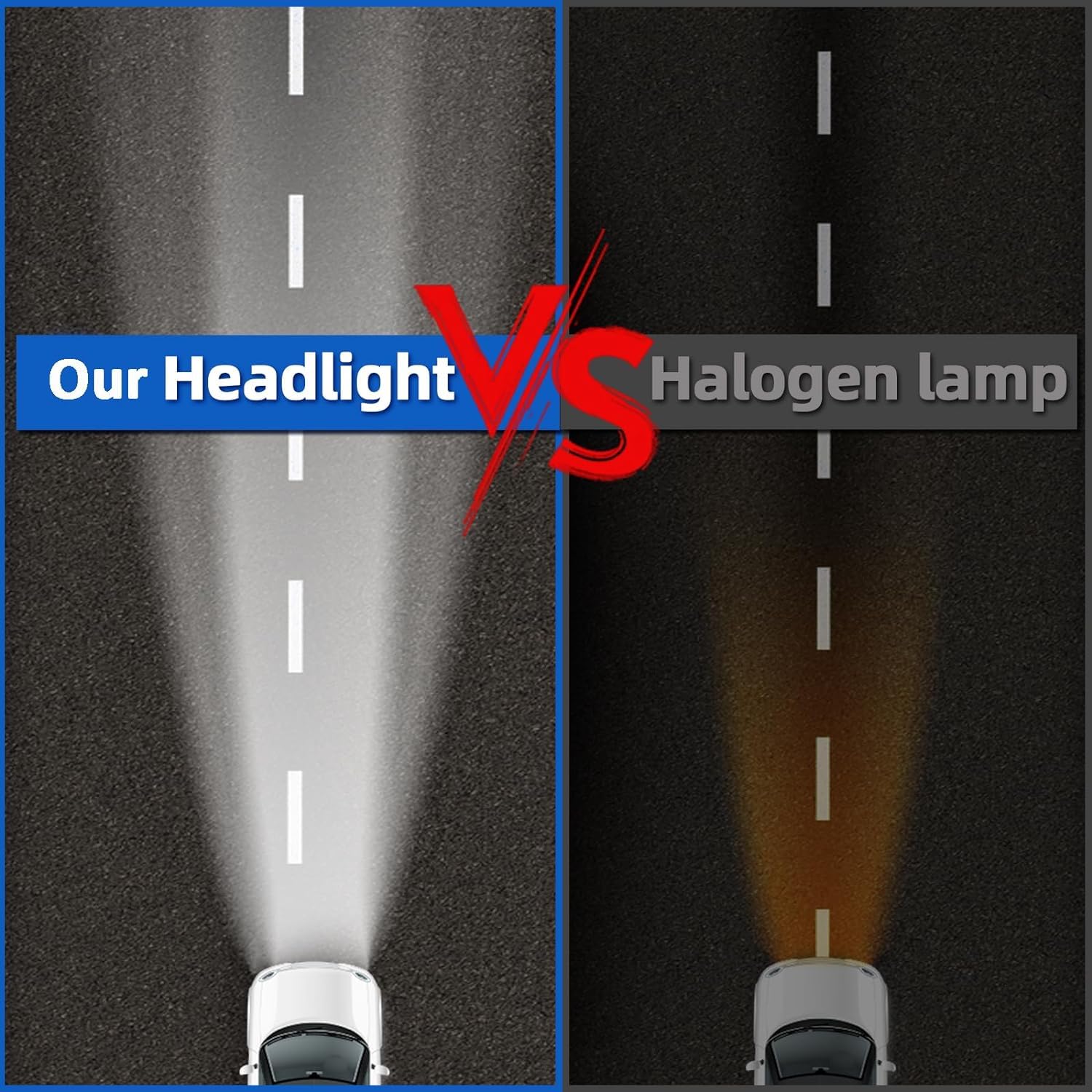 AWALITED low beam on road showing improved contrast and clearer night vision