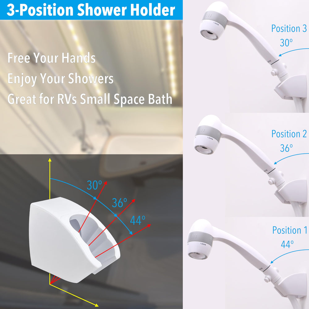 Awelife shower head nozzle closeup highlighting jet-spray ports for increased pressure