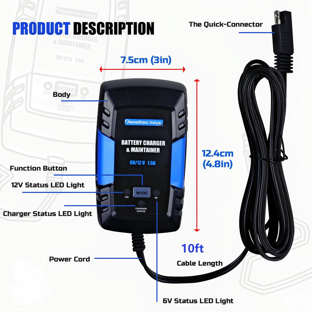 AWELTEC 10ft cables displayed with measuring tape showing flexible reach benefit