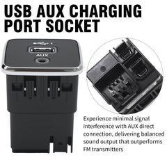 AXGSRV closeup of AUX jack showing secure audio connection
