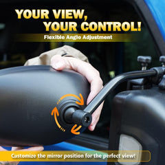AXIMIRON mounted on SUV side mirror illustrating improved towing sightlines