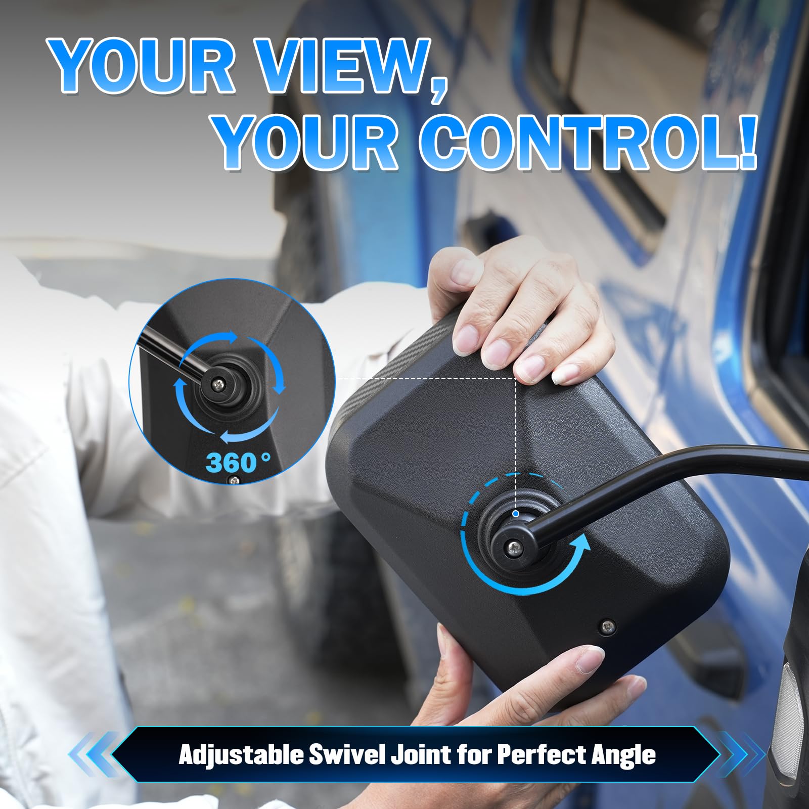 AXIMIRON nylon storage bag with mirrors for compact, protected transport