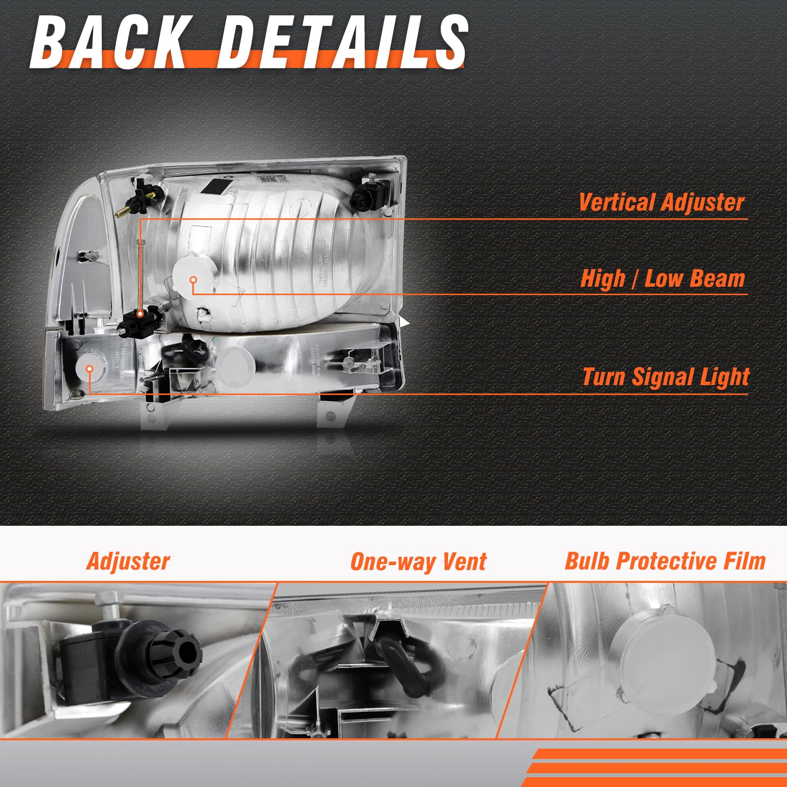 AXLAHA rear housing and wiring plug showing plug-and-play installation benefit