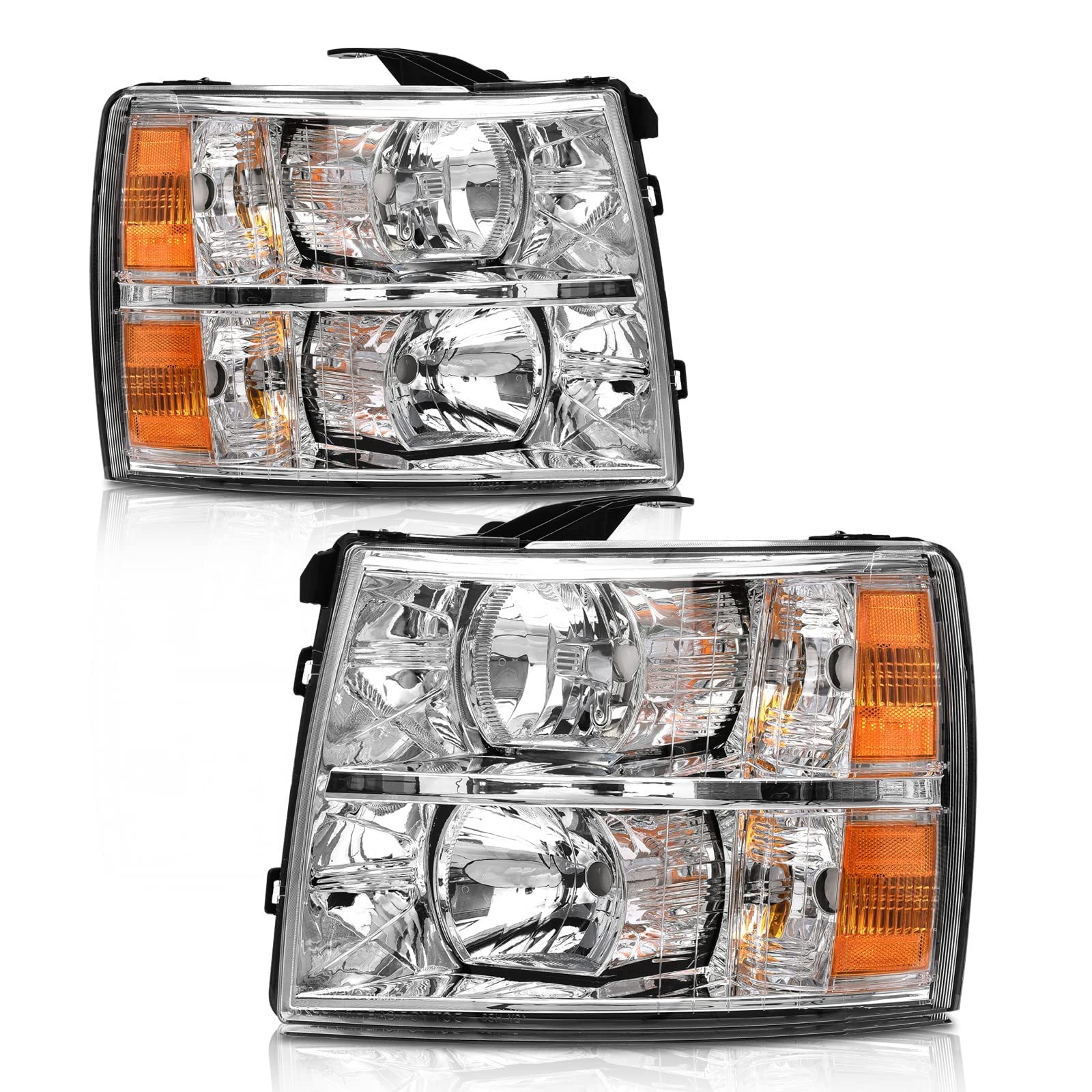 AXLAHA front view chrome headlights showing fit and finish for easy replacement