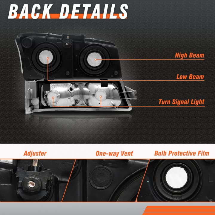 AXLAHA installed on Silverado front demonstrating restored headlight look