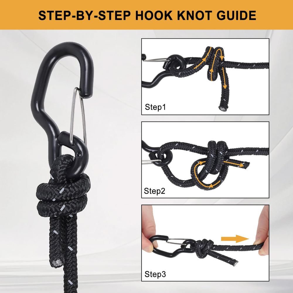 Ayaport tie downs in use securing a kayak on a roof rack for stable transport