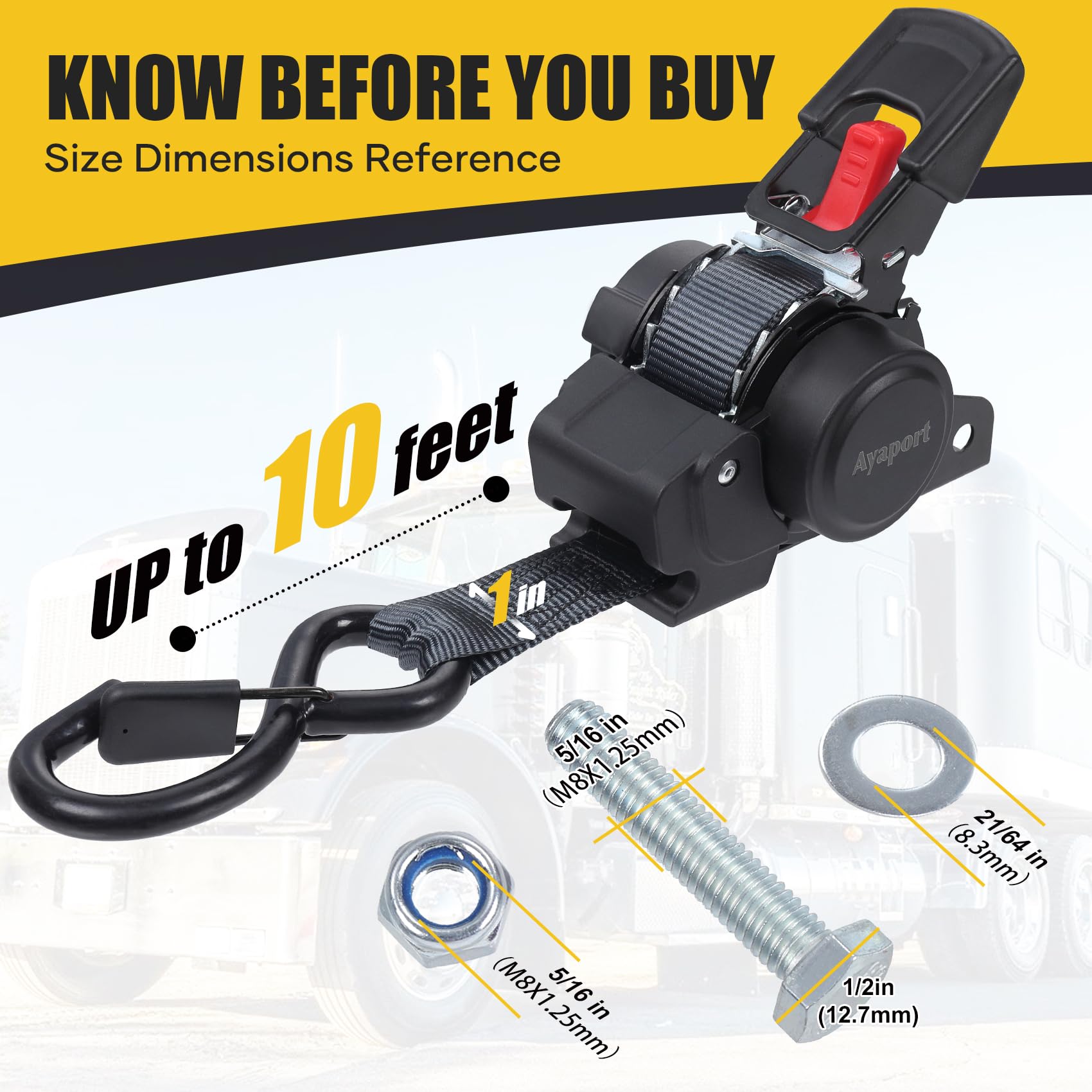 Ayaport installed on trailer transom showing bolt-on mount for secure transport