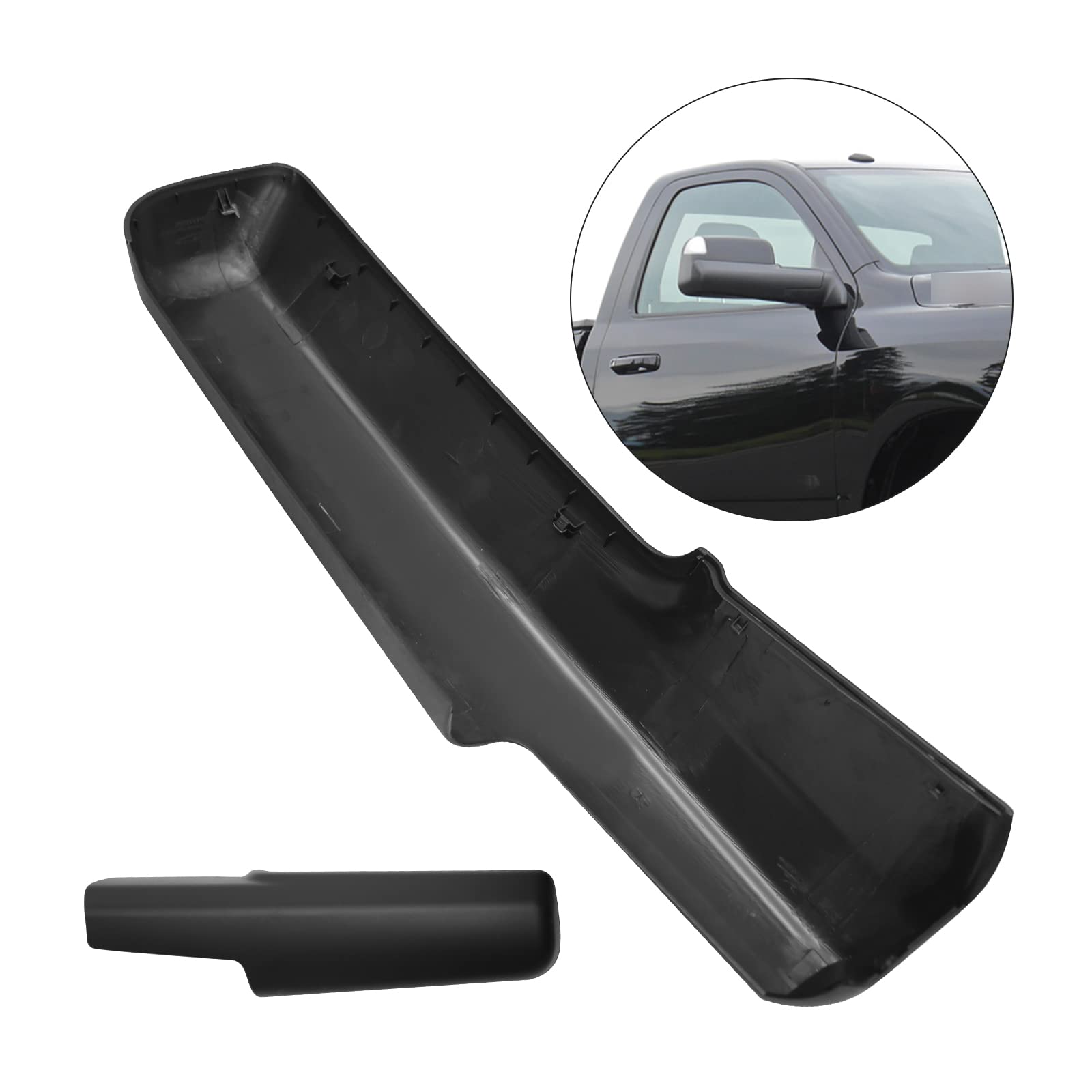 Aynaxcol installed on Dodge Ram driver side showing direct fitment benefit