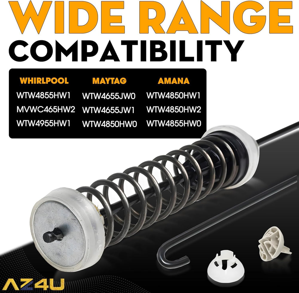 AZ4U rods installed in washer tub demonstrating reduced vibration