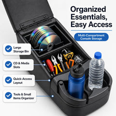 AZIFOK open main compartment revealing roomy storage for tools and electronics