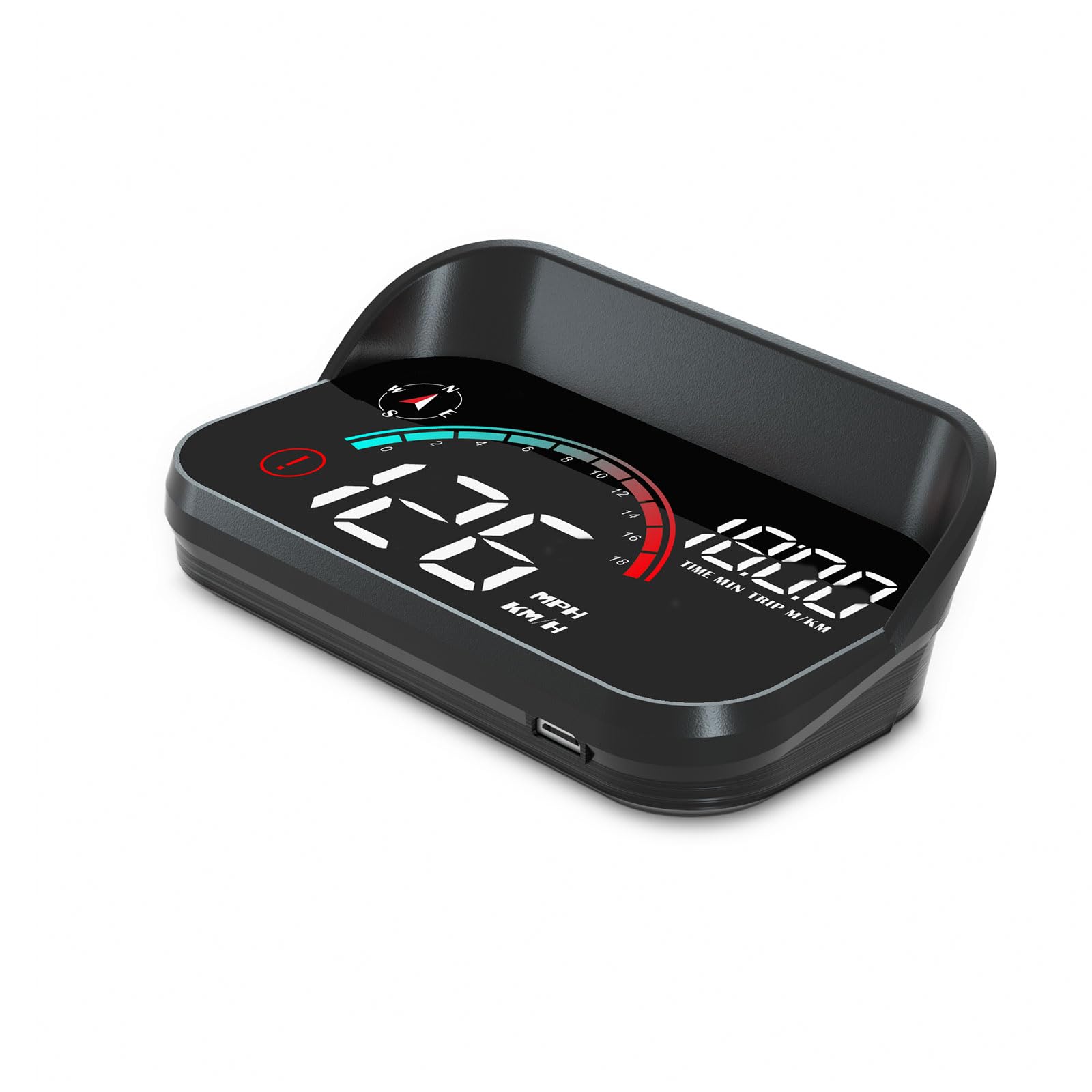 AZIJYV front view on dash showing clear speed display and safer viewing