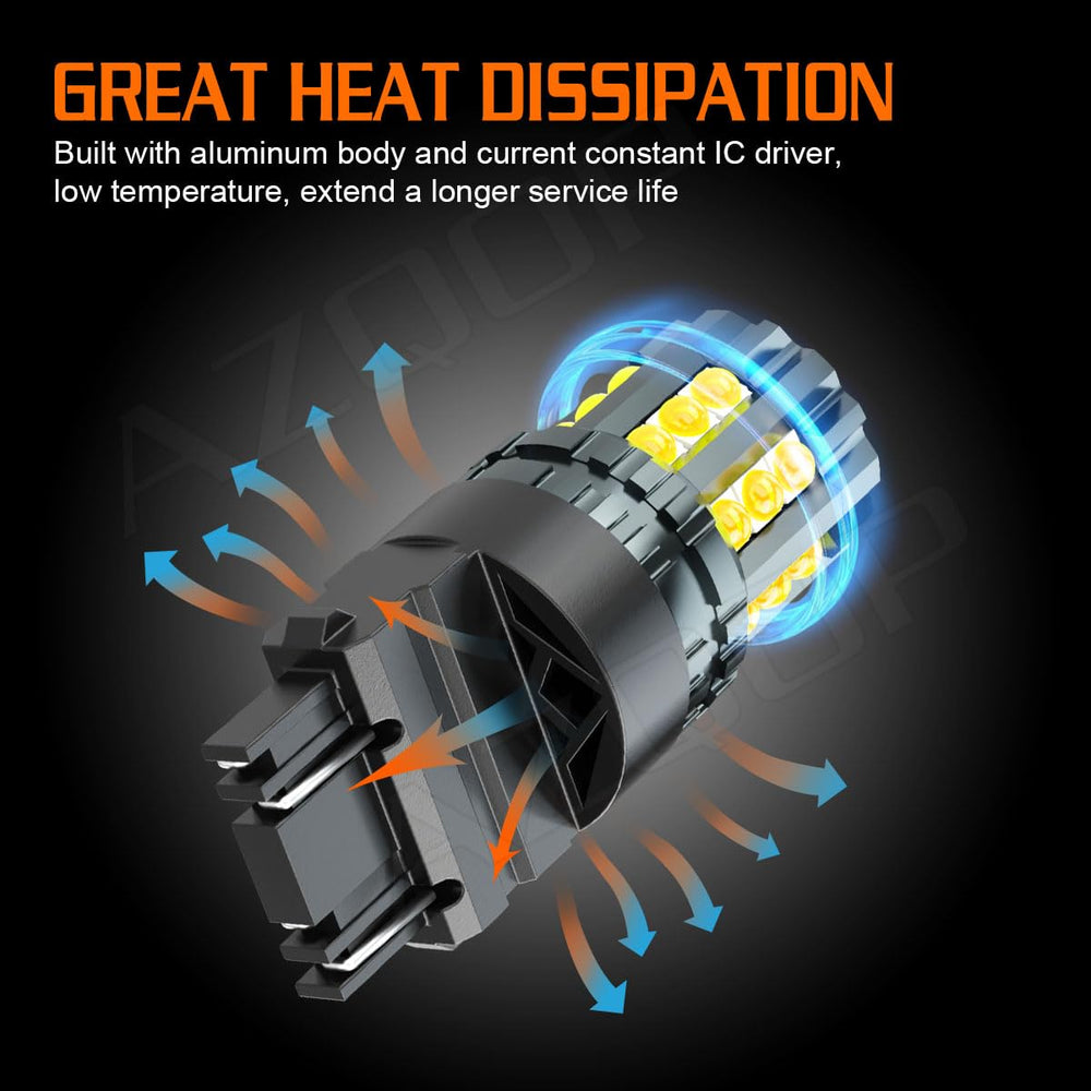 AZQOP printed label and specs on bulb highlighting CANBUS-ready compatibility