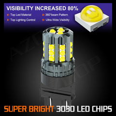 AZQOP aluminum-bodied 3157 bulb side profile improving heat dissipation and lifespan