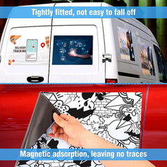 AzReference magnet on car door demonstrating removable advertising benefit