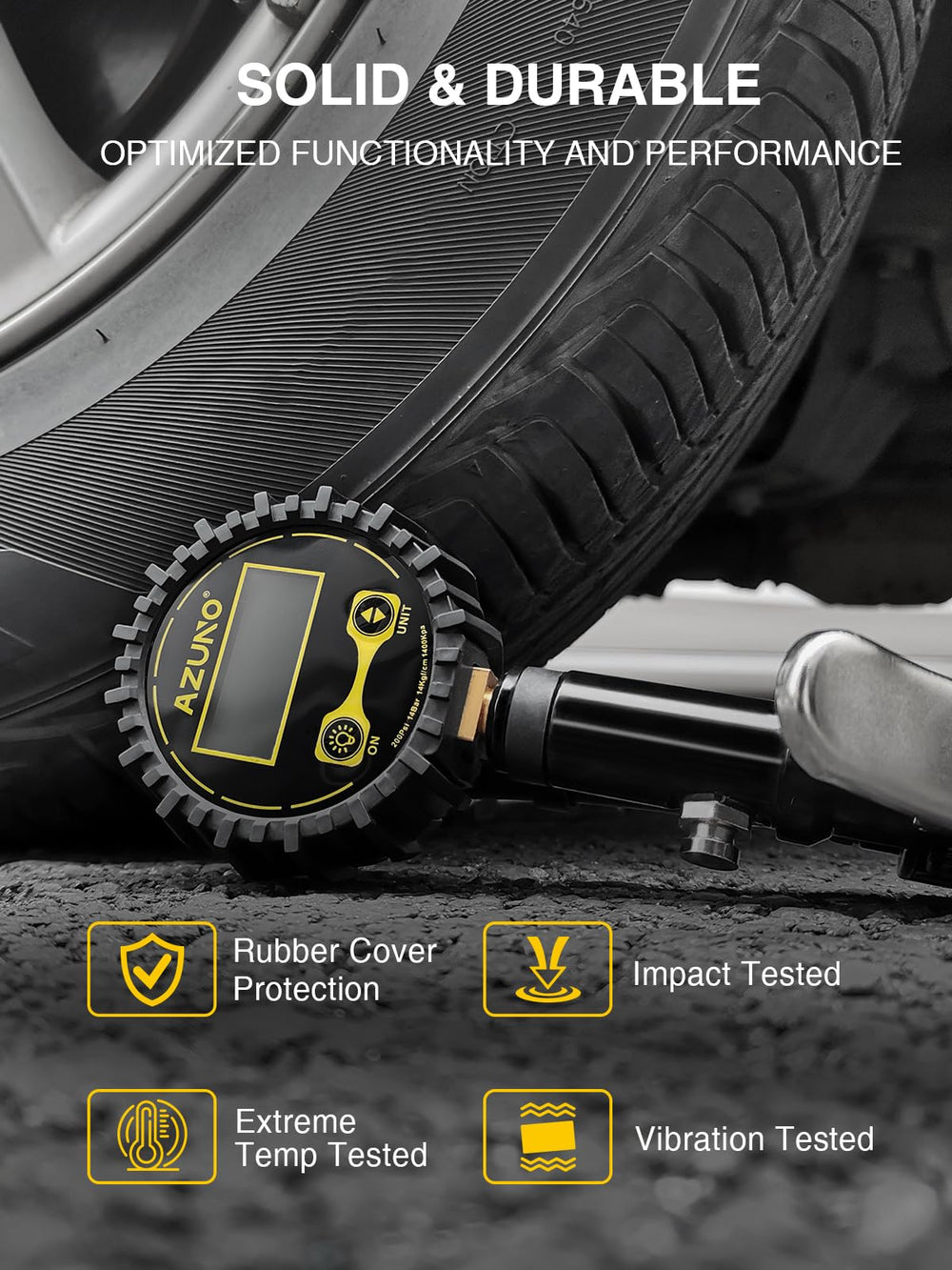 AZUNO accessories layout with hose and fittings organized for fast deployment