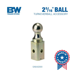 B&W Turnoverball close detail of hardened steel surface for durability