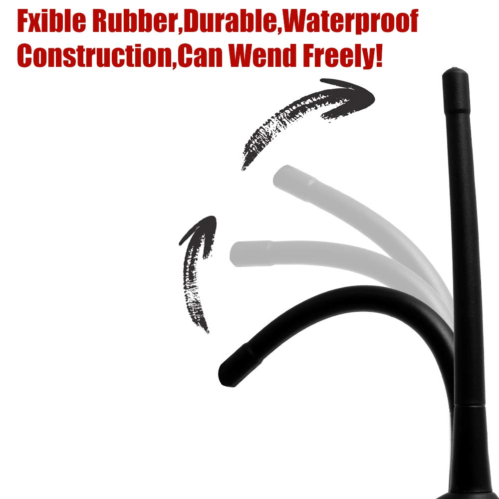 BA-BOLING side profile displays 7 inch short antenna for cleaner motorcycle silhouette