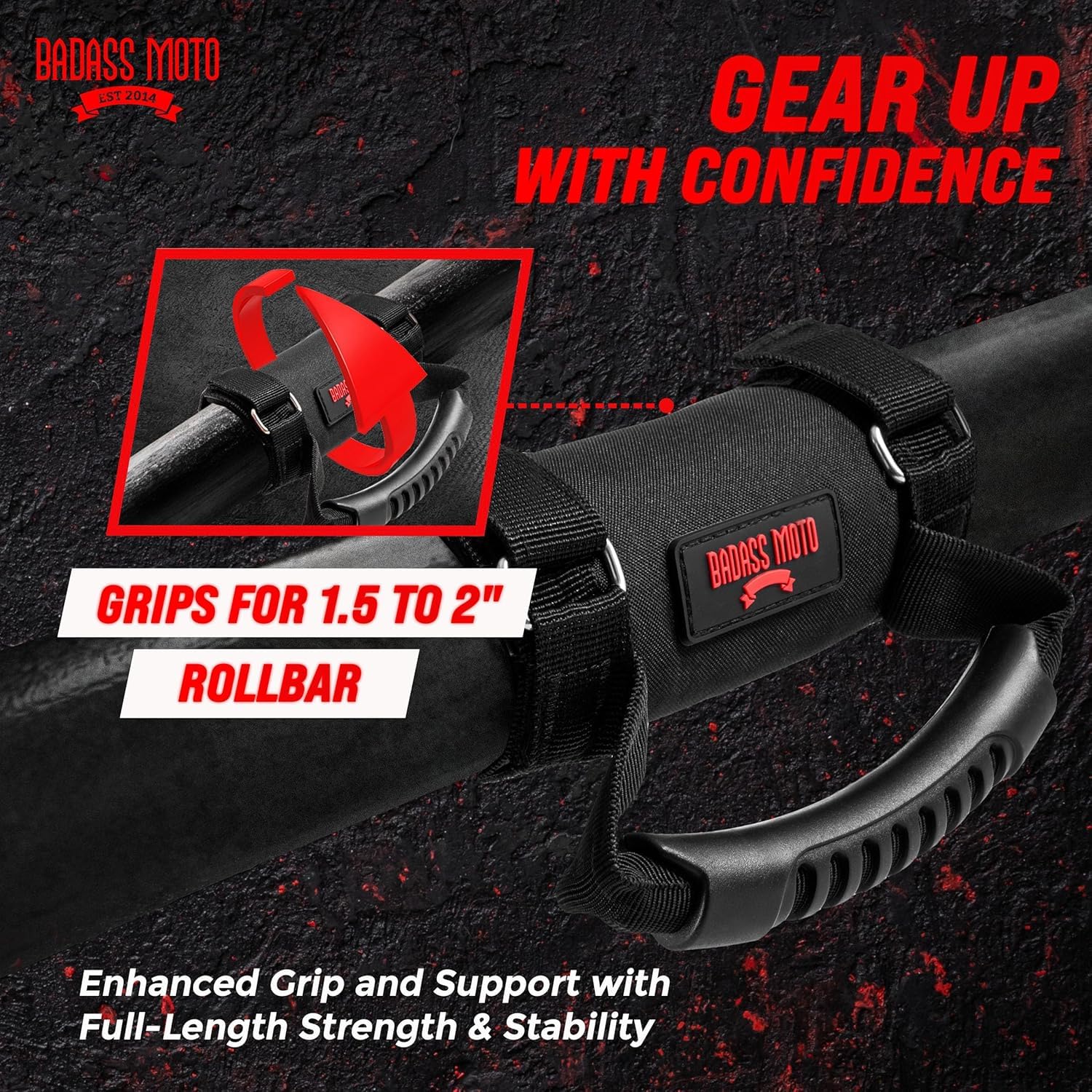 Badass Moto close-up of padded sleeve demonstrating comfort and vibration reduction