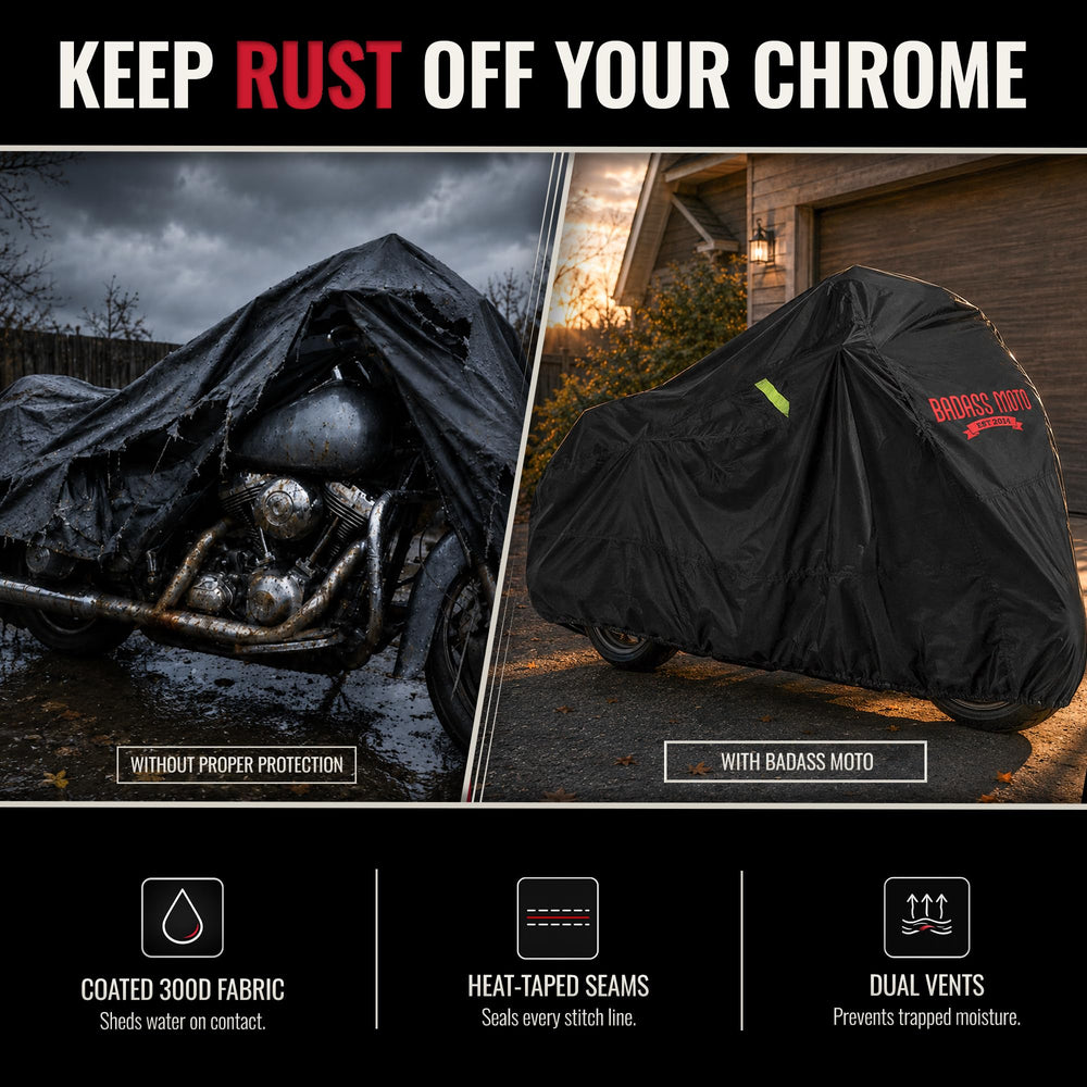 Badass Moto fabric texture close-up showing rip-resistant material for durability