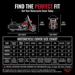 Badass Moto rear fit highlighting tail and saddlebag coverage for large bikes
