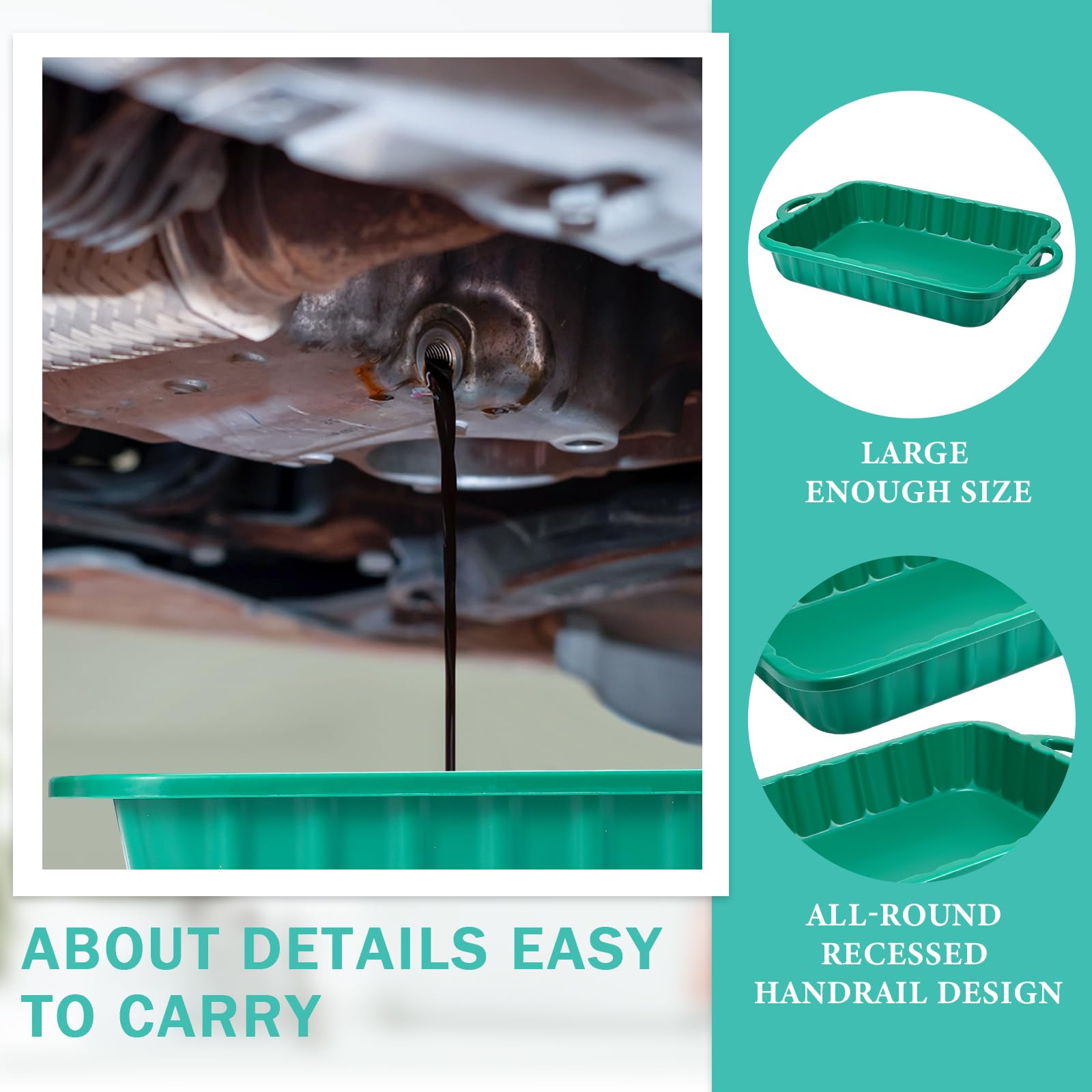 Baderke drip tray positioned under car drain for mess-free maintenance