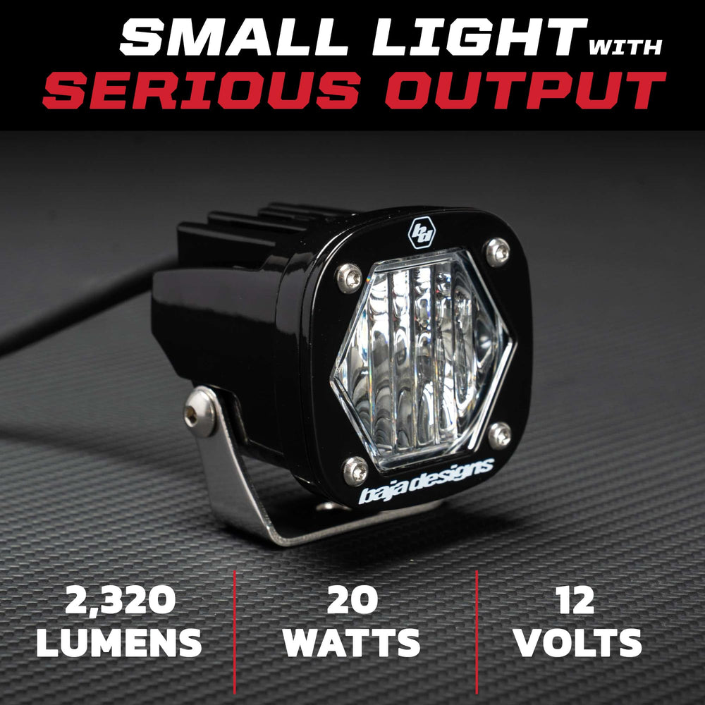 Baja Designs S1 side profile highlighting durable construction and low weight benefit