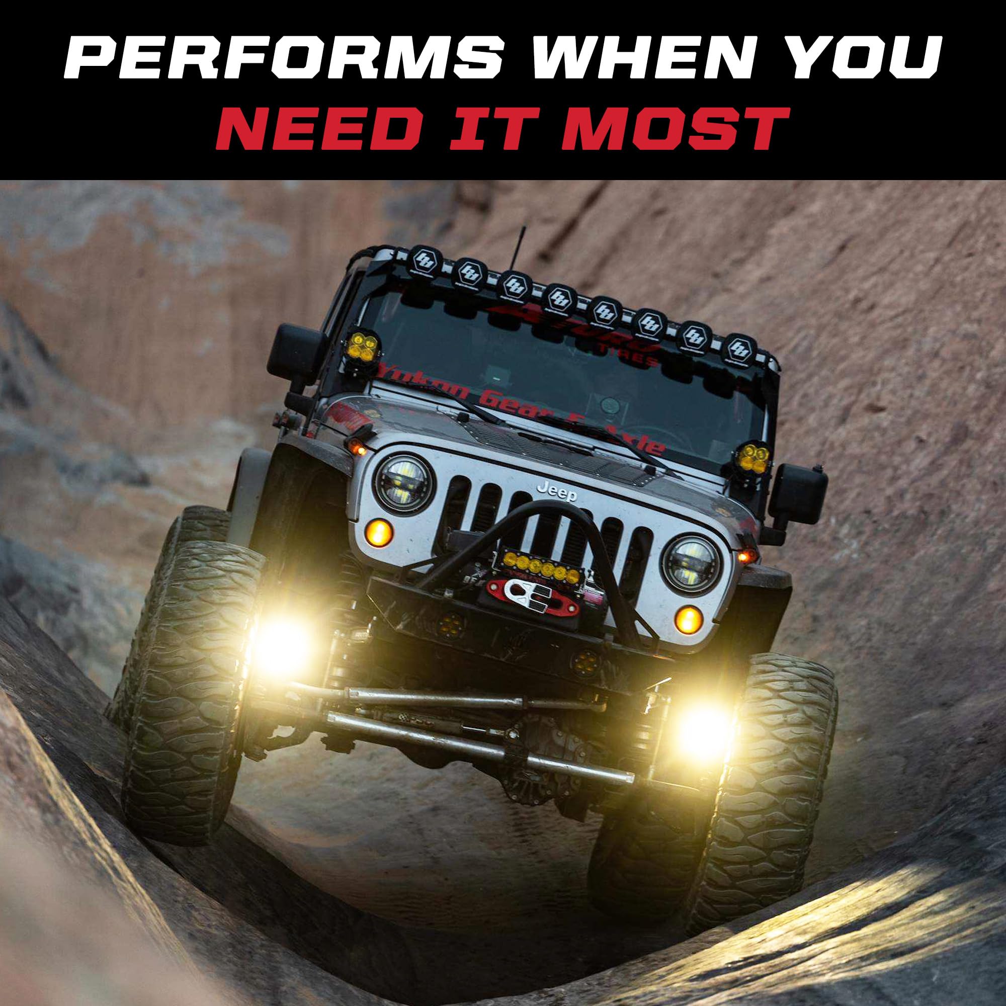 Baja Designs S1 wiring harness detail with connectors for easier installation benefit