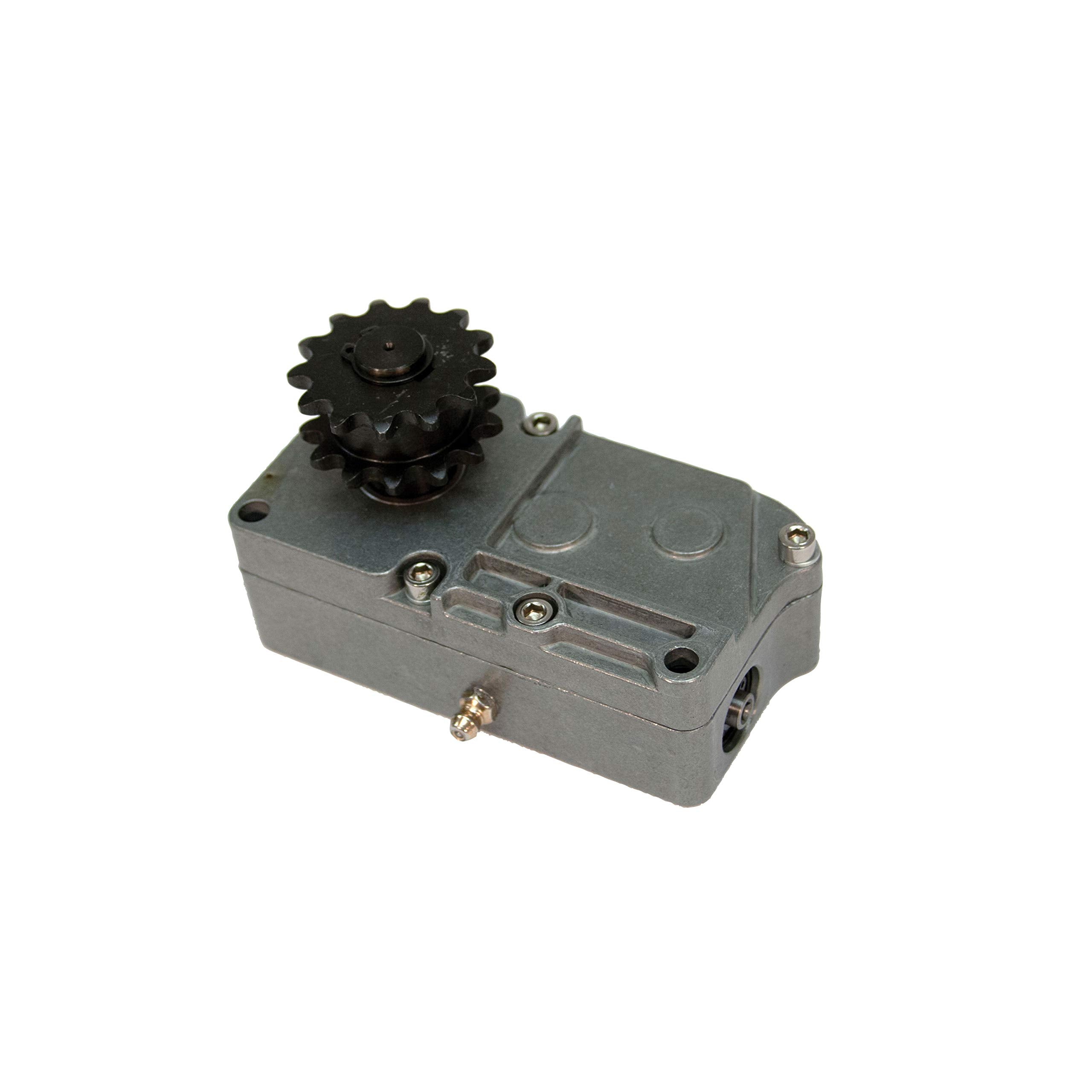 BAL gearbox front view with bracket showing ready-to-install alignment benefit