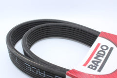 Bando USA serpentine belt installed in engine bay demonstrating proper fit and function