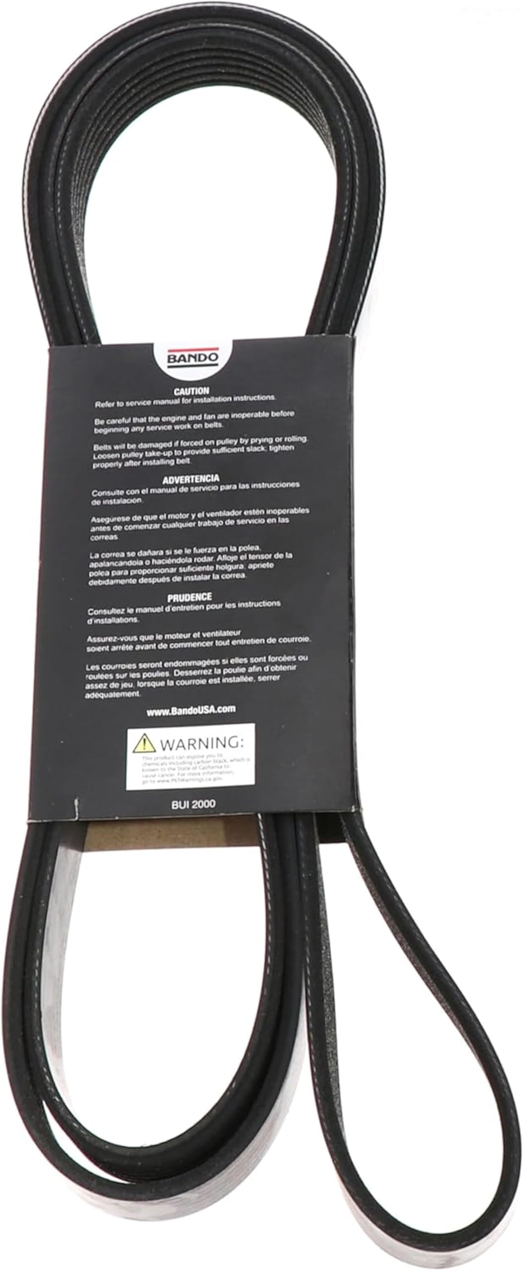Bando USA rib close-up displaying precision ground ribs for quieter operation