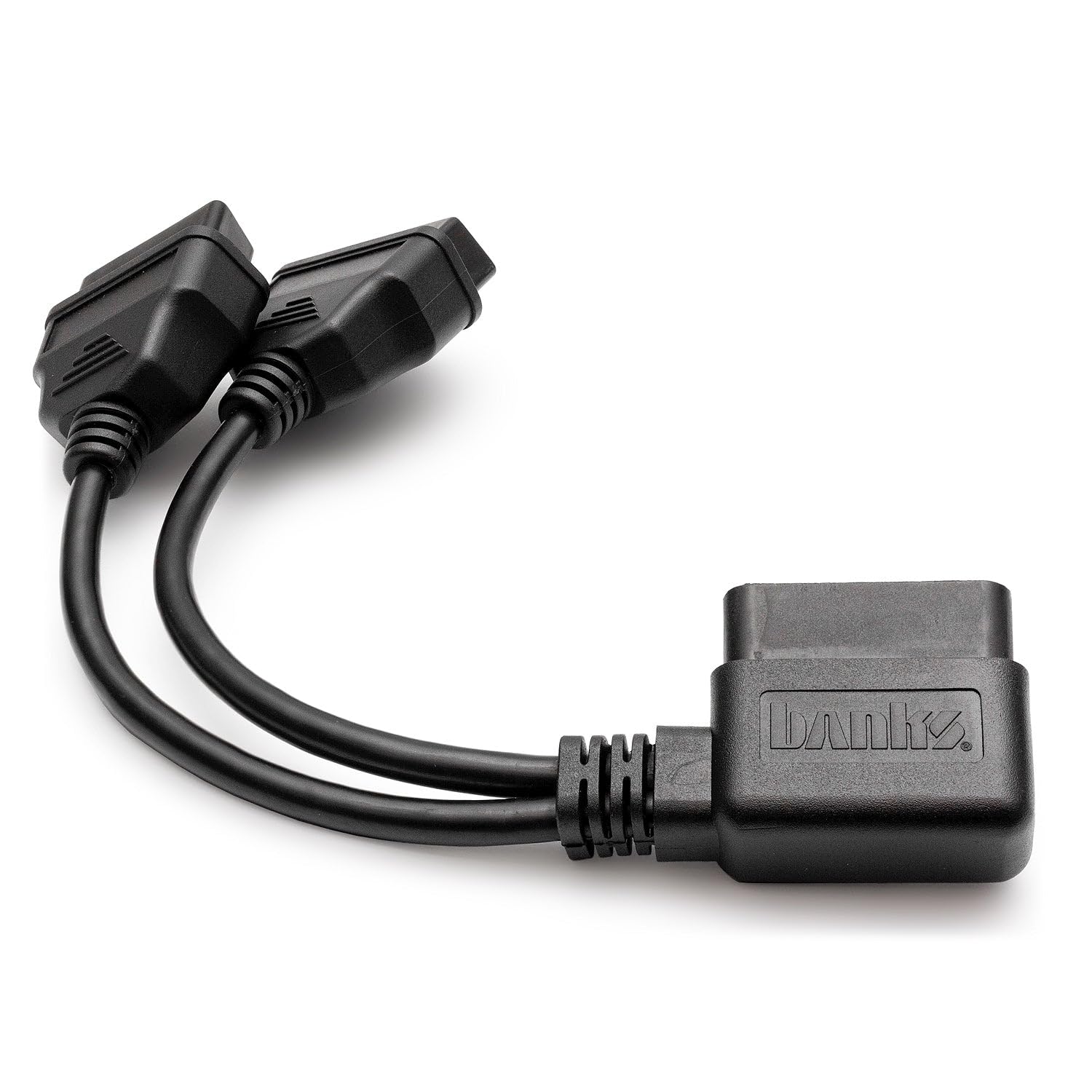 Banks Power front connector showing dual OBD-II ports and easy plug access