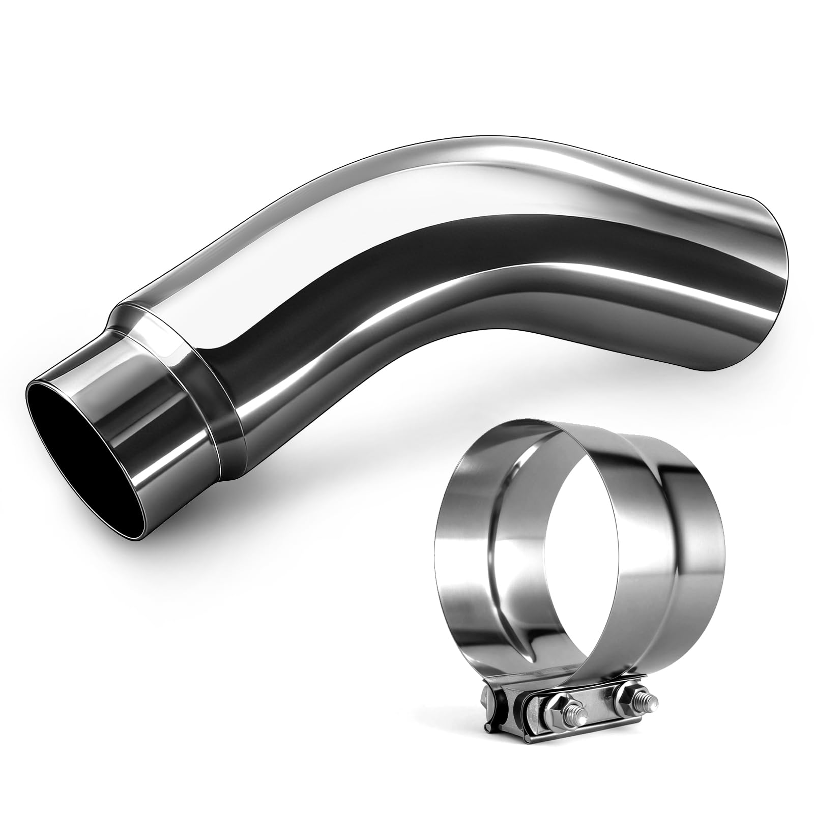BaoHuaSun front view showing polished elbow and wide outlet for style