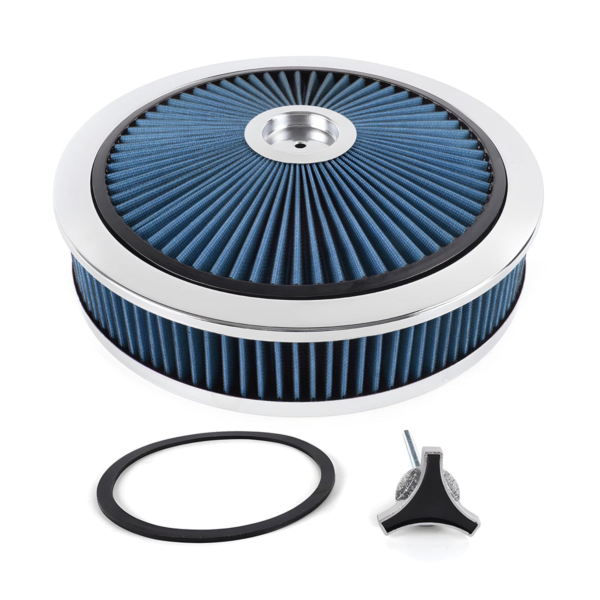 BARTOO chrome lid front view showing polished finish and durability