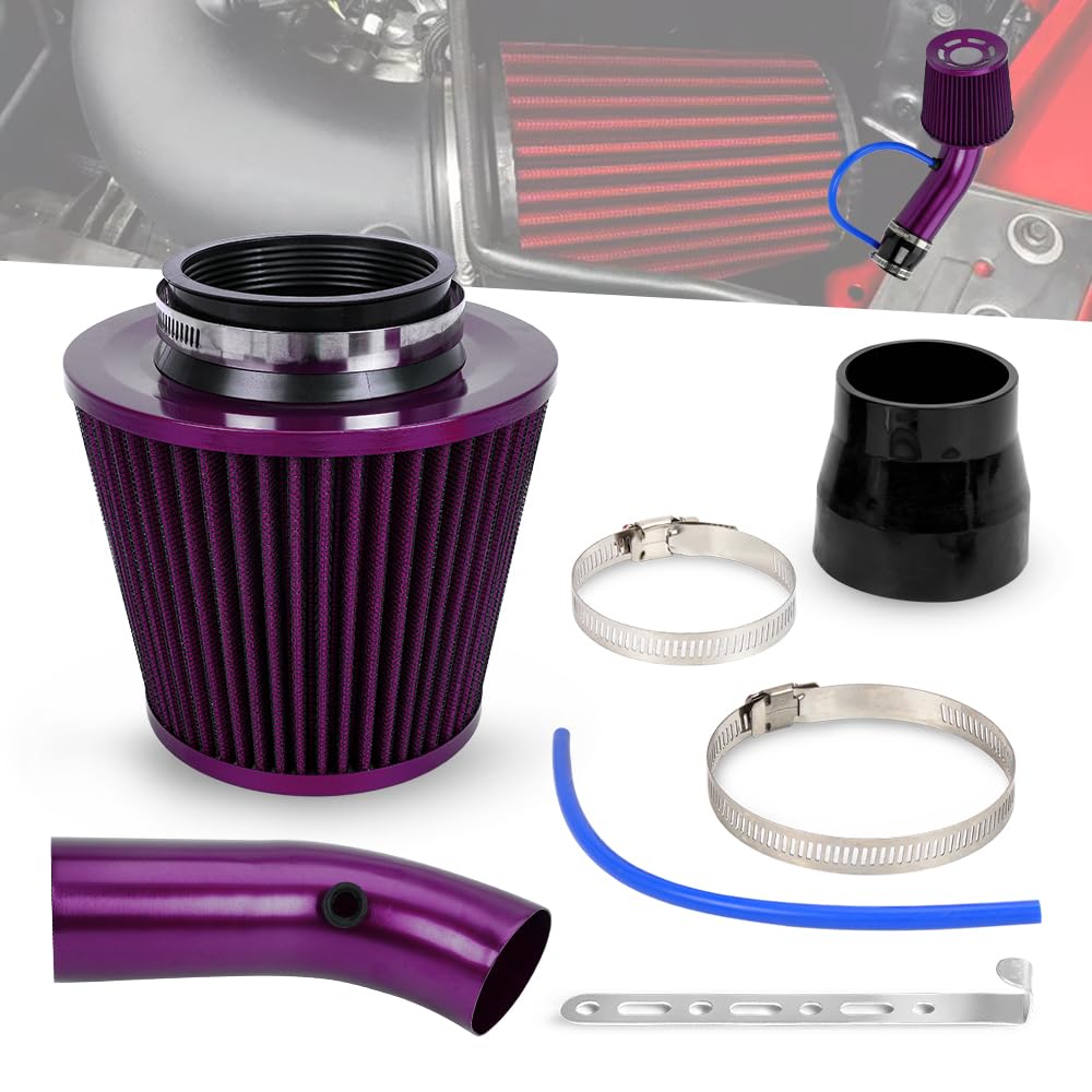 BARTOO intake kit next to ruler showing 76mm diameter for straightforward fitment