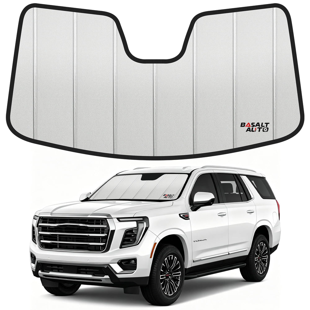 BasaltAuto front-fit on Yukon showing precise coverage and sun protection