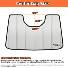 BasaltAuto installed in Subaru showing full windshield coverage and cooling benefit