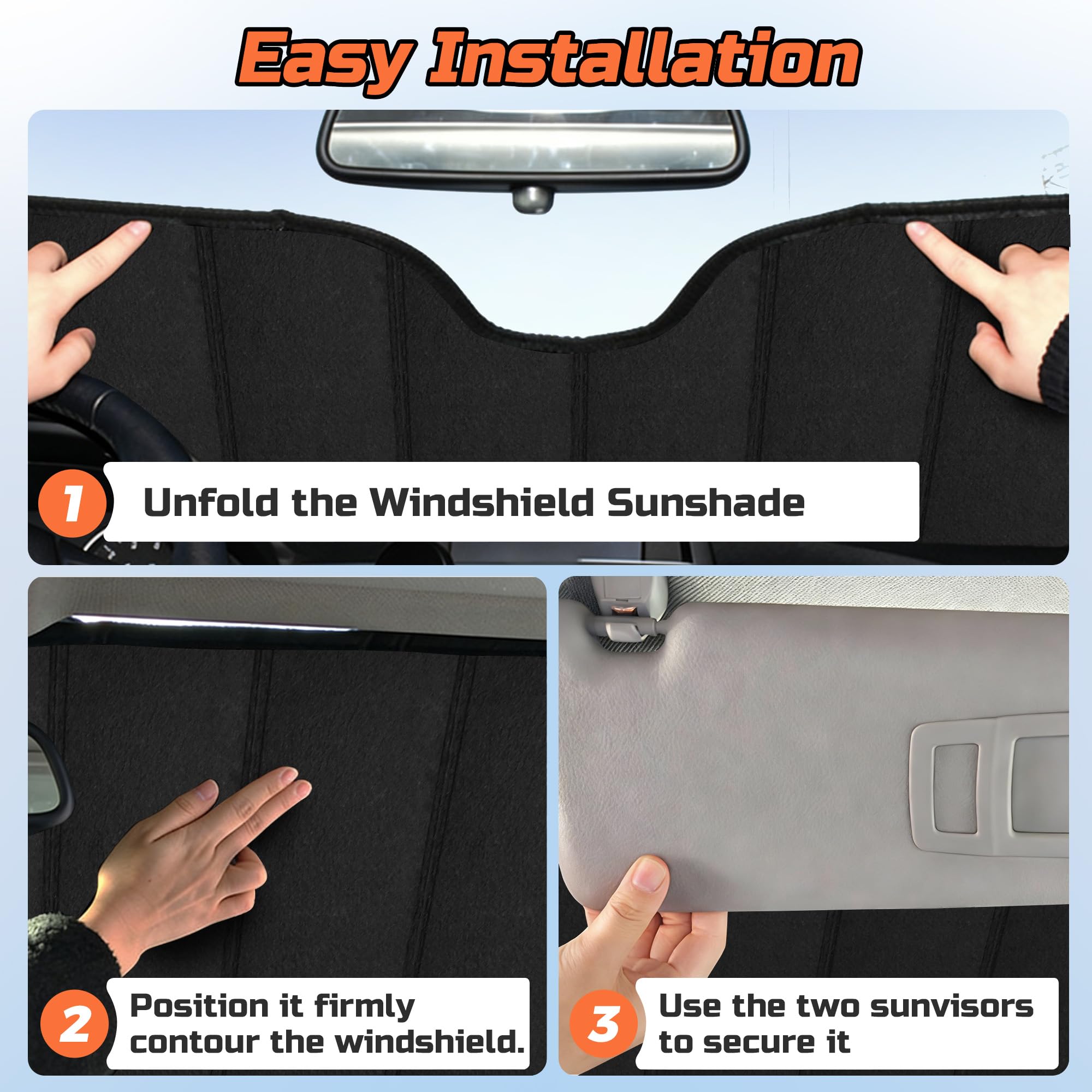 BasaltAuto lifestyle image in parking lot demonstrating sun protection on vehicle