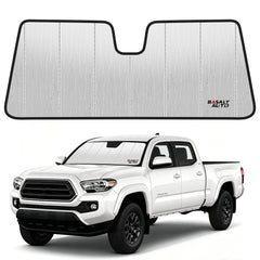 BasaltAuto front view showing custom-fit windshield coverage and instant heat protection