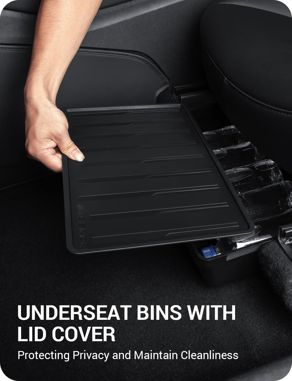 BASENOR anti-slip strips underside detail preventing box movement