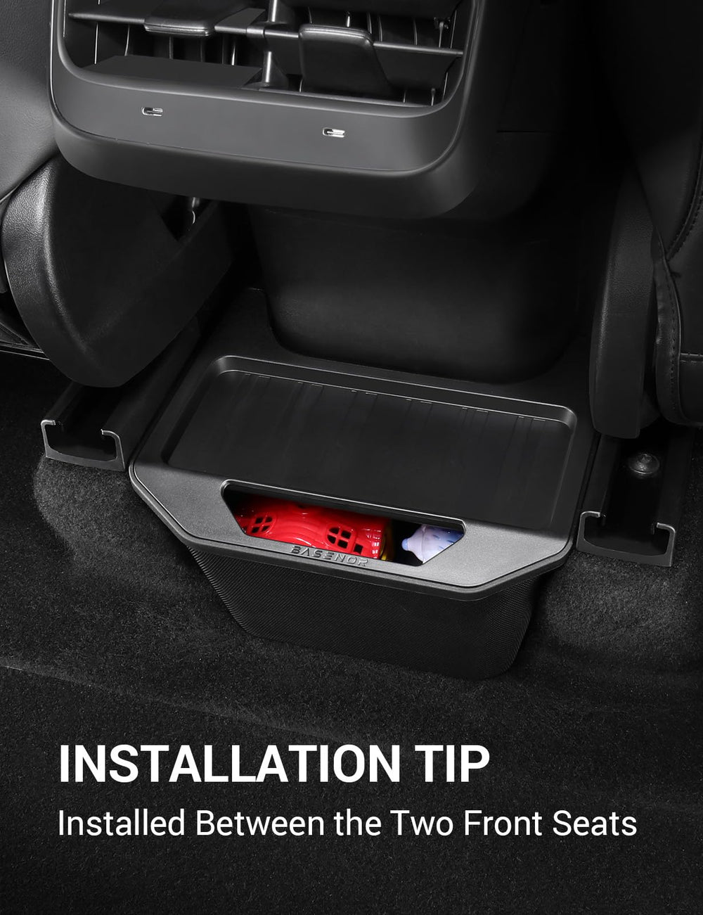 BASENOR close-up of anti-slip lid showing secure phone holding benefit