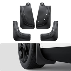 BASENOR front-left mounted on Model Y Juniper showing precise OEM fit and protection