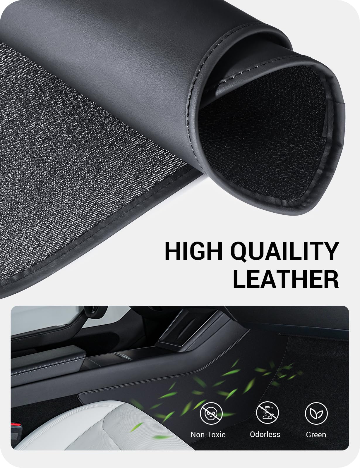 BASENOR label and materials tag highlighting certified eco-friendly leather construction