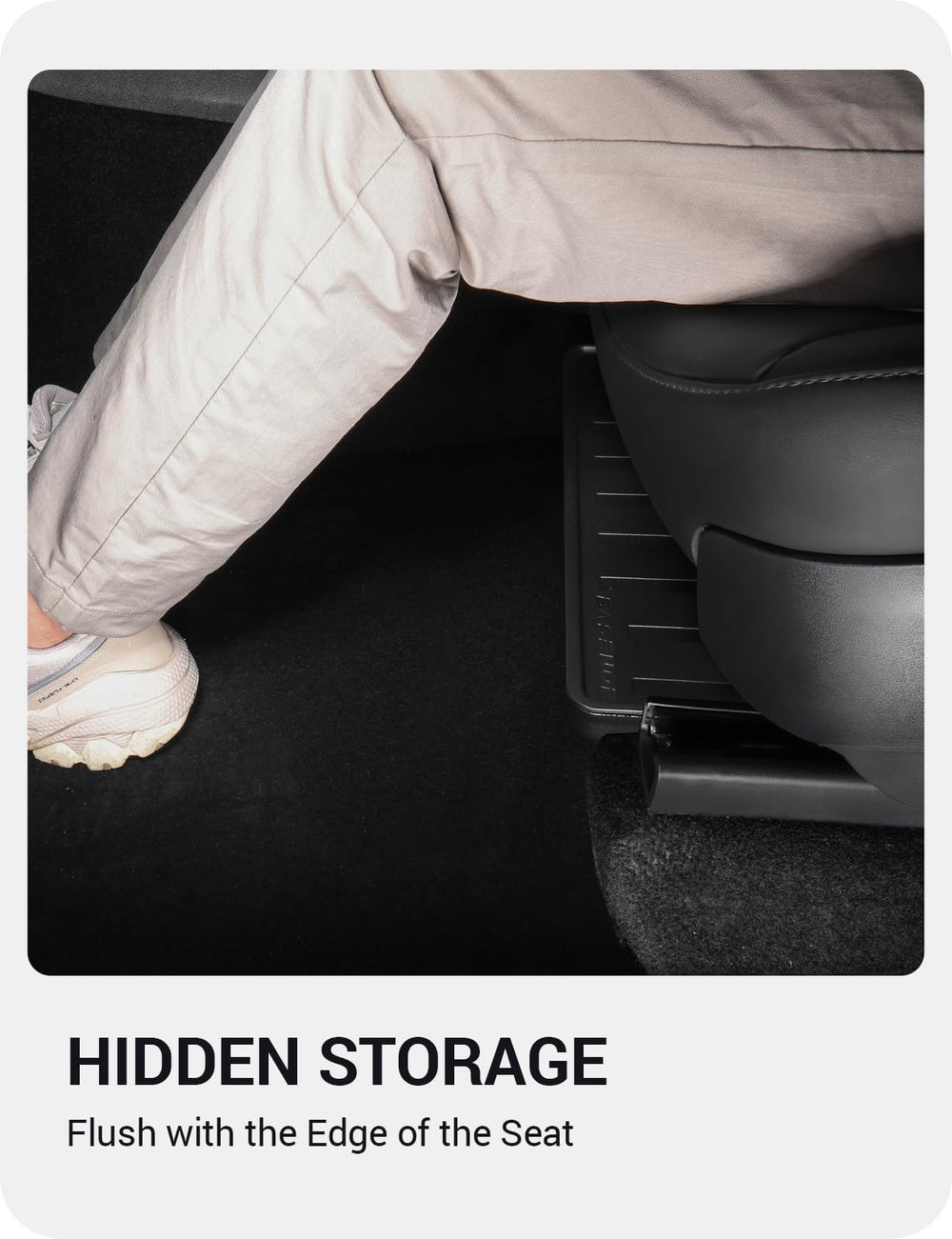 BASENOR covered storage with lid open showing protected, dust-free contents