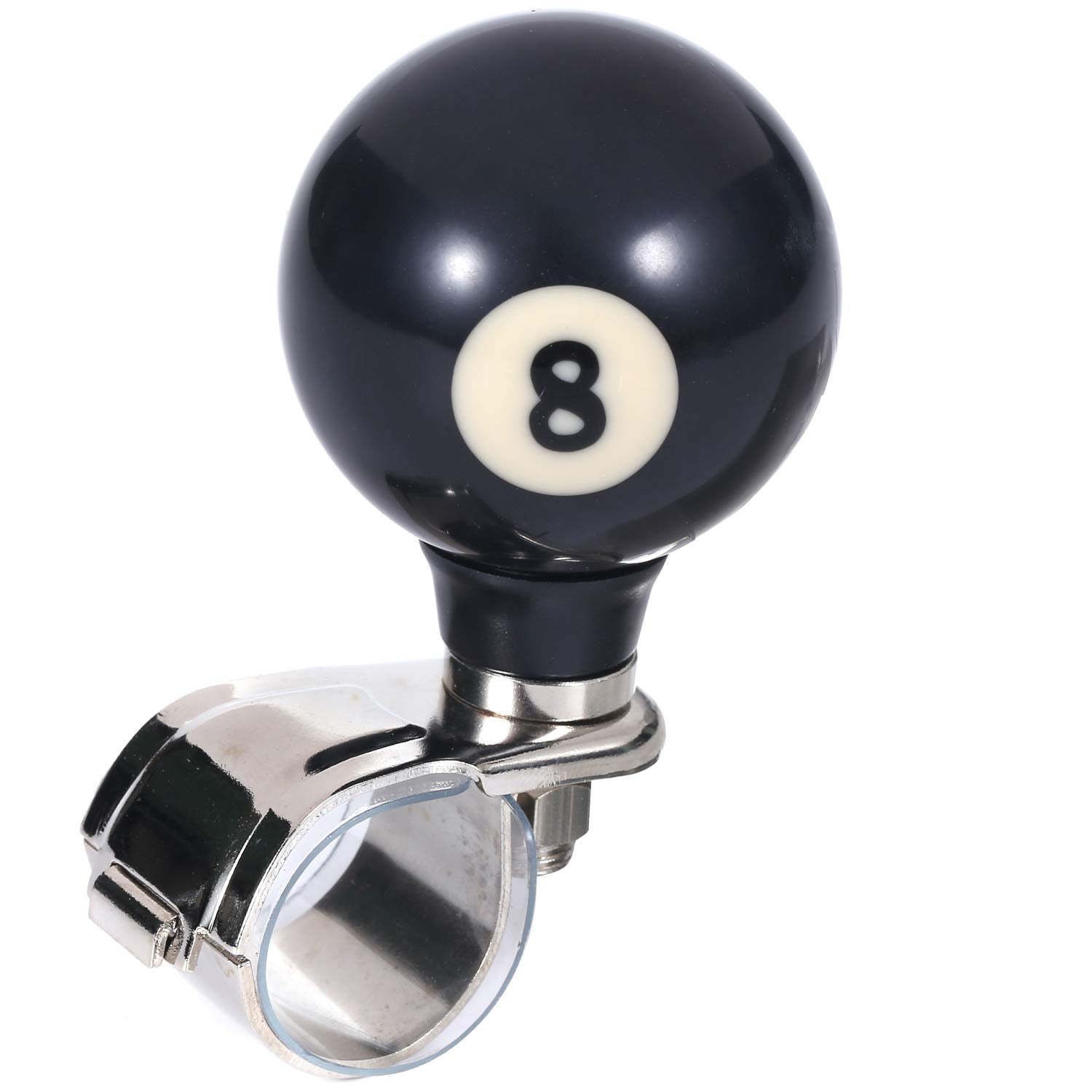 Bashineng 8 Ball front view showing black resin finish and 8 ball design for style