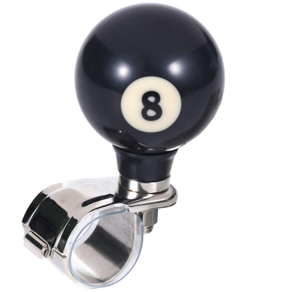Bashineng 8 Ball front view showing black resin finish and 8 ball design for style