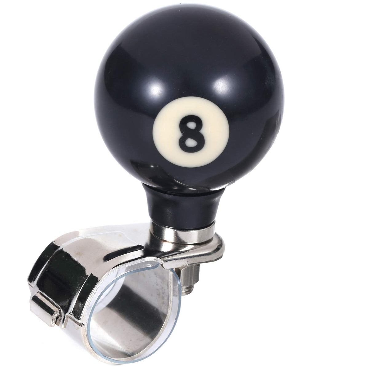 Bashineng 8 Ball front view showing black resin finish and 8 ball design for style