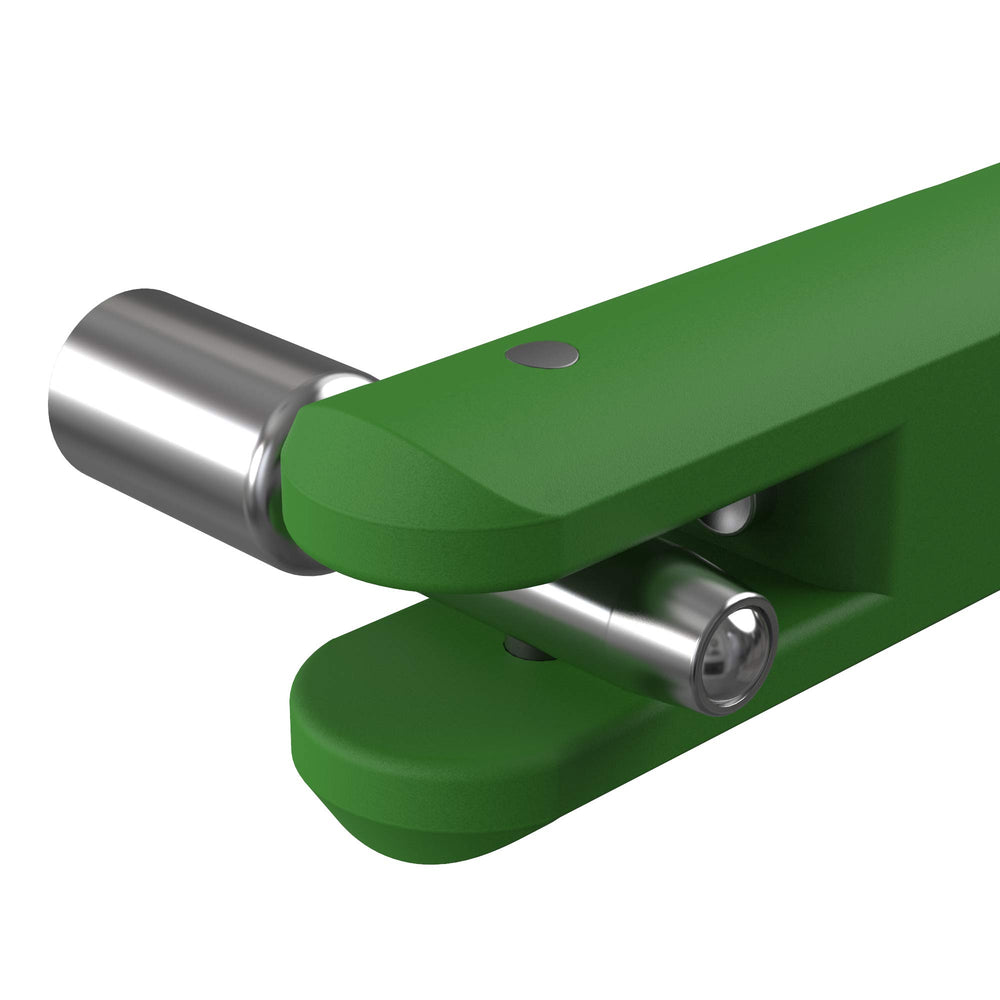 BASIKER tool in use on alloy wheel preventing scratches during stem removal