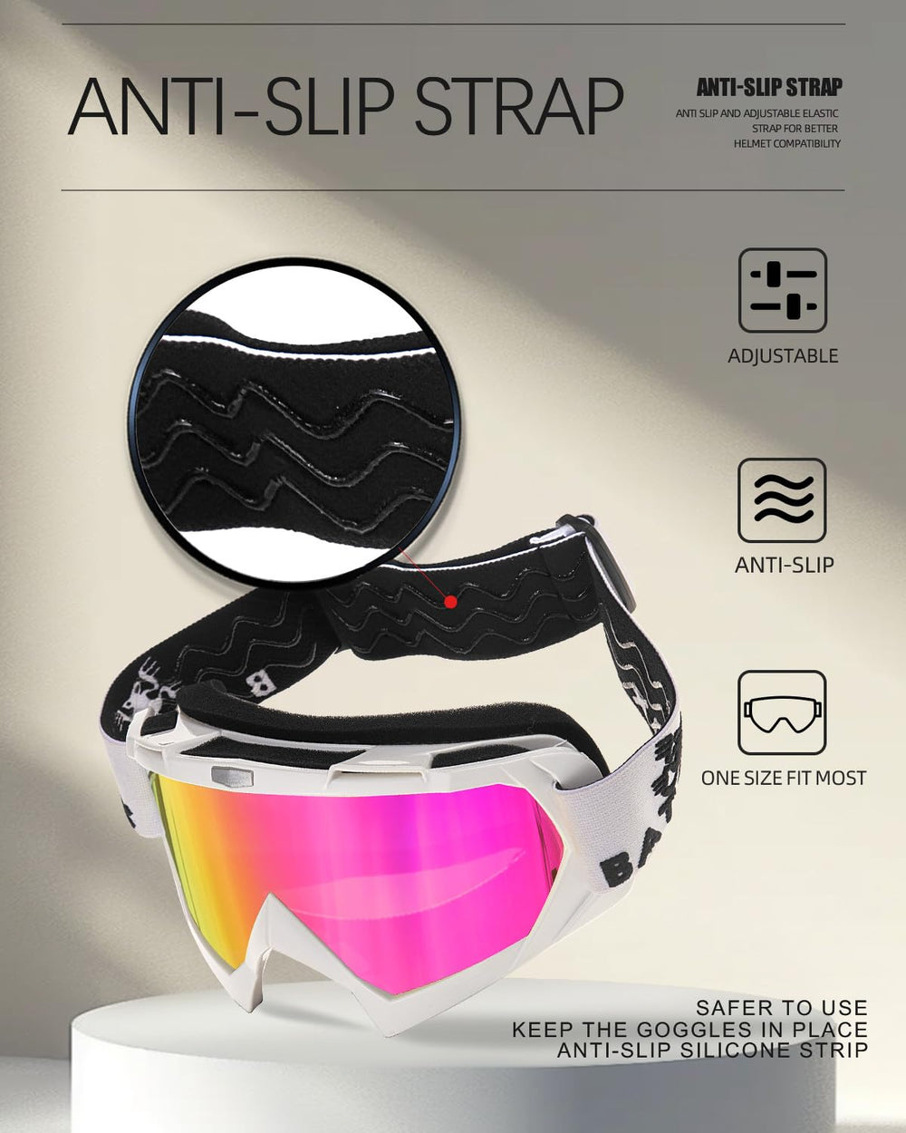 BATFOX rider on trail wearing goggles for dust and wind protection
