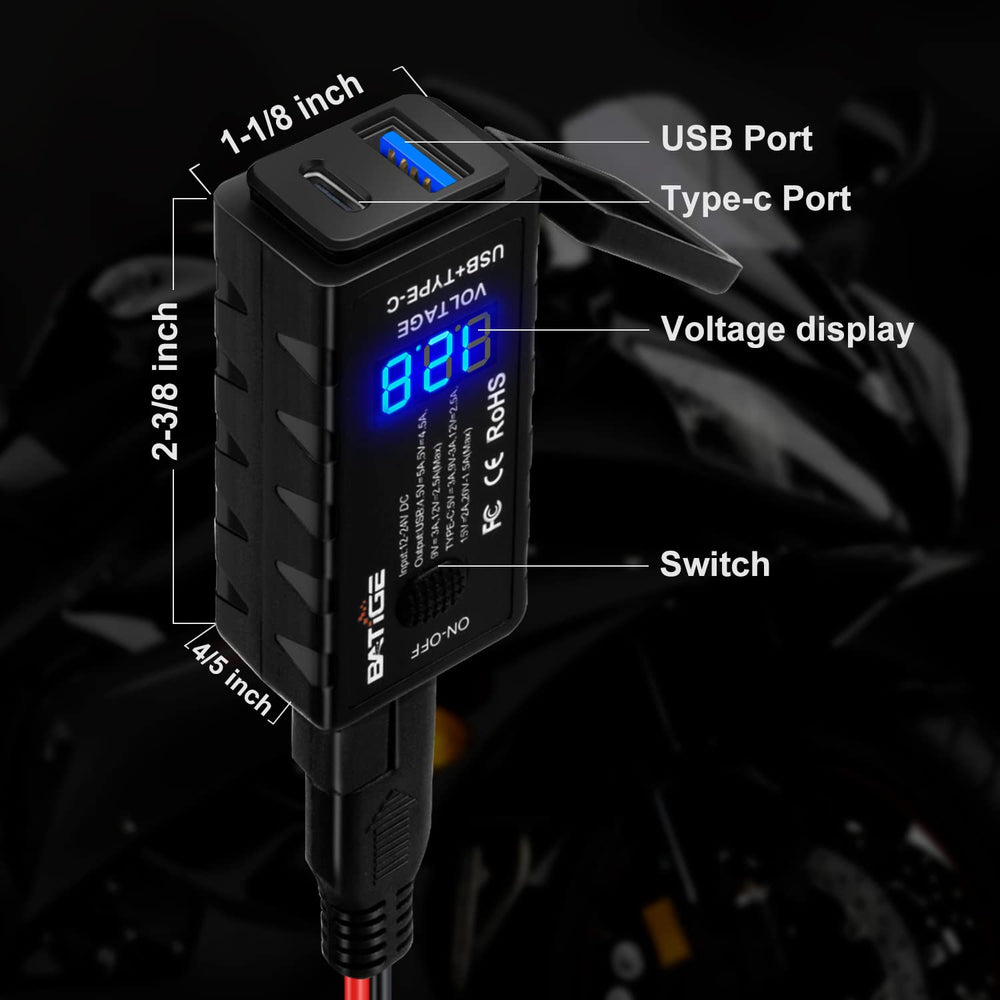 BATIGE rubber waterproof cover protecting ports from water and dust for durability